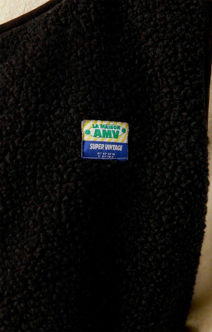 American Vintage Hoktown BrownieTeddyfleece Weste Herren dunkelbraun